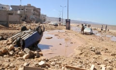 Damage from flooding in Derna, Libya