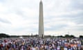 Thousands of gun control advocates join the March for Our Lives as they protest against gun violence.