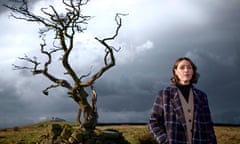 Suranne Jones by the hawthorn tree in Burnley, Lancashire.