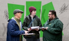 (L-r) Scott Cunliffe, Alex Hall and Andy Fewings of the Green party