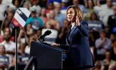 TOPSHOT-US-VOTE-POLITICS-HARRIS<br>TOPSHOT - US Vice President and Democratic Presidential candidate Kamala Harris speaks at West Allis Central High School during her first campaign rally in Milwaukee, Wisconsin, on July 23, 2024. Harris is in Wisconsin to start her presidential campaign after effectively clinching the Democratic presidential nomination. (Photo by KAMIL KRZACZYNSKI / AFP) (Photo by KAMIL KRZACZYNSKI/AFP via Getty Images)