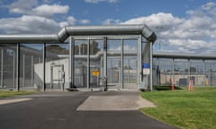 The high-security main gate of the Melbourne immigration detention centre in Broadmeadows