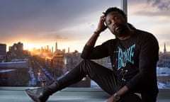 Author Marlon James photographed at White Balance Studios in Brooklyn, NYC for the Observer New Review by Mike McGregor Feb 2019