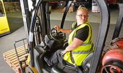 Forklift trainee Linda Kinnear