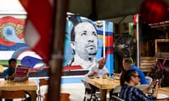 People eat at the Placita de Guisin in Vega Alta, Puerto Rico.