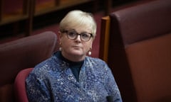 Senator Linda Reynolds during question time in the senate chamber of Parliament House, Canberra. 