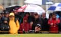 Phil Mickelson plays out of a bunker on the second day of the Open Championship at Royal Troon.