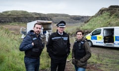  Martin Compston, Adrian Dunbar and Vicky McClure in Line of Duty.