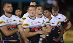 Nathan Cleary looks on after Penrith Panthers’ defeat.