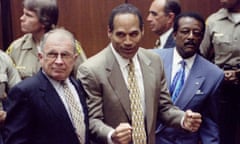 OJ Simpson after he is found not guilty of murdering his wife, Nicole Brown Simpson and Ronald Goldman, 1995