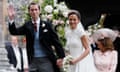 James Matthews and Pippa Middleton leave St Mark’s church in Englefield following their wedding.