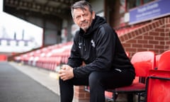 Phil Brown, manager of Kidderminster Harriers, photographed at the club’s Aggborough Stadium