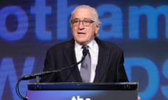 Robert De Niro speaks onstage at the 2023 Gotham awards.