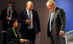 Boris Johnson is introduced to Israel's energy minister, Karine Elharrar, in Glasgow