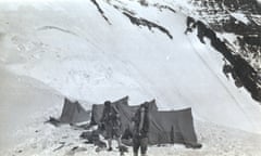 The last image of George Mallory, left, and Sandy Irvine leaving for the North Col of Everest.