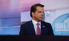 Former White House Communications Director Anthony Scaramucci Interview<br>Anthony Scaramucci, former director of communications for the White House and founder of SkyBridge Capital II LLC, listens during a Bloomberg Television interview in New York, U.S., on Tuesday, Aug. 6, 2019. Scaramucci discussed U.S. and China's trade tensions and next year's presidential elections. Photographer: Christopher Goodney/Bloomberg via Getty Images