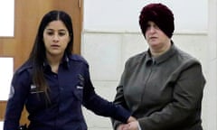 Malka Leifer being brought to a courtroom in Jerusalem