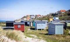 Coloful Beach Huts at Tisvilde Beach<br>R7B371 Coloful Beach Huts at Tisvilde Beach