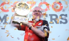 Stephen Bunting with the Masters trophy after his triumph in Milton Keynes.