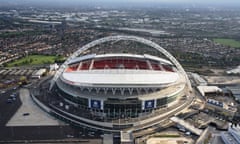 Wembley Stadium under construction