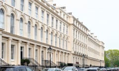 Row of houses, crown estate property, Regents Park, London