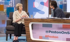 Robert Peston interviews Theresa May in 2016