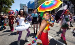 39th Annual Gay Pride Parade Rolls Through San Francisco<br>SAN FRANCISCO, CA - JUNE 28: A participant takes part during the 39th annual gay pride parade June 28, 2009 in San Francisco, California. The 39th annual parade drew hundreds of thousands of people to downtown San Francisco to celebrate gay, lesbian, bisexual and transgender pride. (Photo by David Paul Morris/Getty Images)