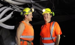 The chancellor, George Osborne, talking to miner Dave Hawells, left, on a visit to Thoresby colliery in 2013. During the visit Osborne said the benefits of economic recovery must be felt across the country and not just confined to the affluent south. 