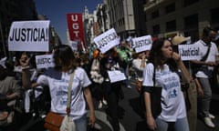 Courthouse offices on strike in Madrid in April, demanding higher salaries due to high inflation and increases in the cost of living.