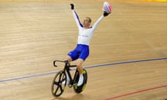 ‘You have it within you’ … Chris Hoy after winning gold at the 2008 Beijing Olympics. 