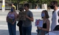 A protest in Southampton over downgraded BTec results.