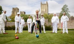 The bishop of Bath and Wells, Peter Hancock, opens the Palace croquet club’s season