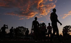 Players walk off the pitch after an NRL pre-season Challenge match on the weekend.