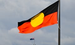 Indigenous flag flying over parliament