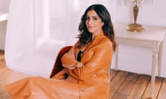 ‘You have wisdom you didn’t have before’: Leila Farzad wears orange leather jacket and trousers, both by joseph-fashion.com.