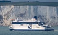 A P&O Ferries vessel near the Port of Dover