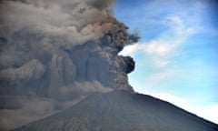 Mount Agung during an eruption