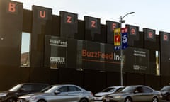 The sun sets over the BuzzFeed office in Los Angeles.