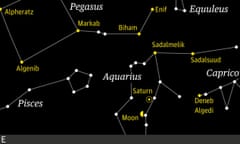 The moon and Saturn close together on 10 June