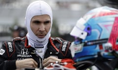 Robert Wickens before qualifying for the Pocono race on Saturday.