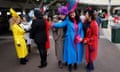 Racegoers in a variety of hats before competition starts on day two of the Cheltenham Festival