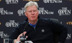 Martin Slumbers during a press conference at the Open