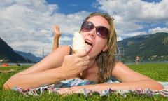 Woman eating ice-cream