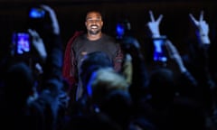 Kanye West as he performs during his concert in Yerevan, Armenia.