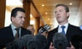 Independent senator Nick Xenophon and the Coalition minister Christopher Pyne 