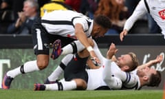 Johnny Russell and Derby County celebrate during the win over Leeds.