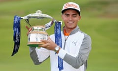 America’s Rickie Fowler wins last year’s Aberdeen Asset Management Scottish Open.