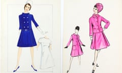 Norman Hartnell’s pen, watercolour and pencil fashion illustrations from the 1960s.