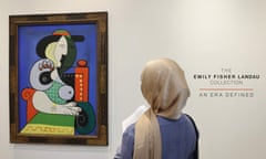 A visitor looks at Pablo Picasso's Femme à la Montre displayed at Sotheby's Dubai in September.