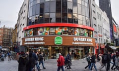 Burger King’s meat-free branch in Leicester Square, London.